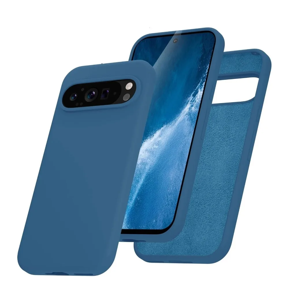 Luxury Liquid Silicone Shockproof Case - Matte Skin Feel, Solid Color, Slim & Soft Design