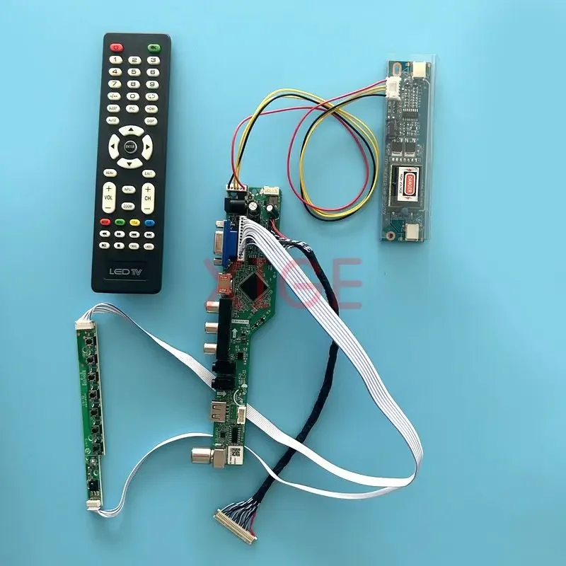 

LCD Controller Driver Board Fit LTN170X3 N170C1 N170C3 N170C4 LVDS 30 Pin 2CCFL Kit Screen Analog TV 1440*900 AV+USB+IR+VGA+HDMI