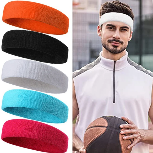 Men's Sport Elastic Headbands Thick Non-Slip Sweatband Hairband Running  Yogo SPA Breathability Hair Hoop Hair Accessories