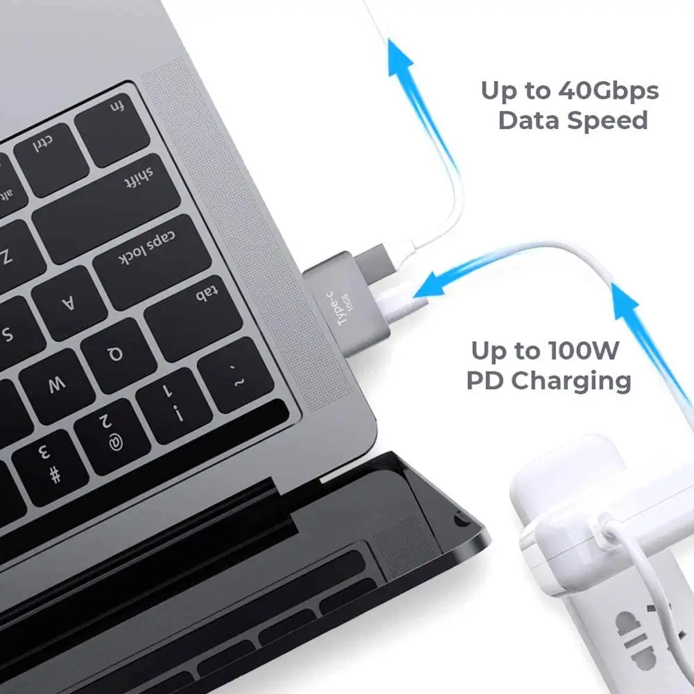 듀얼 C타입 숏 익스텐더, USB 수-암 익스텐션 어댑터 커넥터, 10Gbps