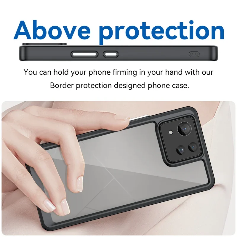 Transparent Colorful Shockproof TPU Protective Phone Case