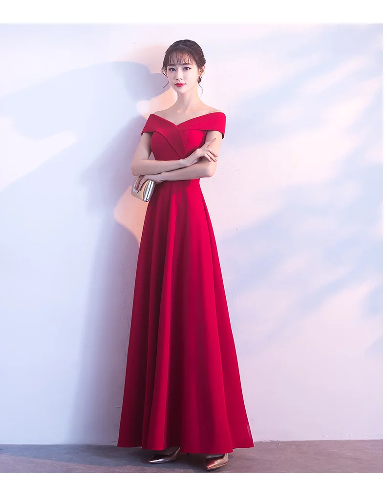 Ele Long One-oulder Wedding Dr for Brides 2024 Svel Zipper Sle Cotton Fabric Formal Evening Gown for Wedding...