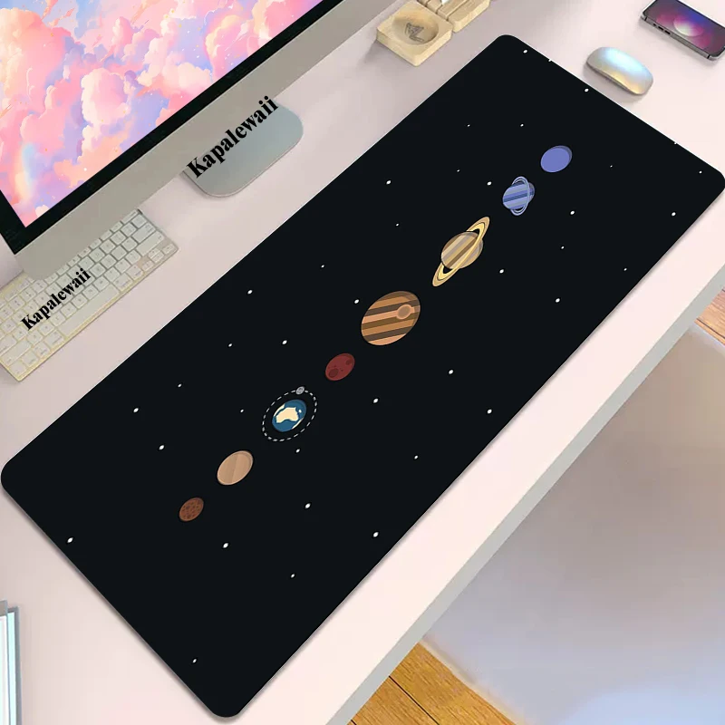 

Solar System Large Mouse Pad Setup Mousemat Gaming Accessories Mousepad Company Rubber Mouse Mat Laptop Desk Pad Speed Mousepads