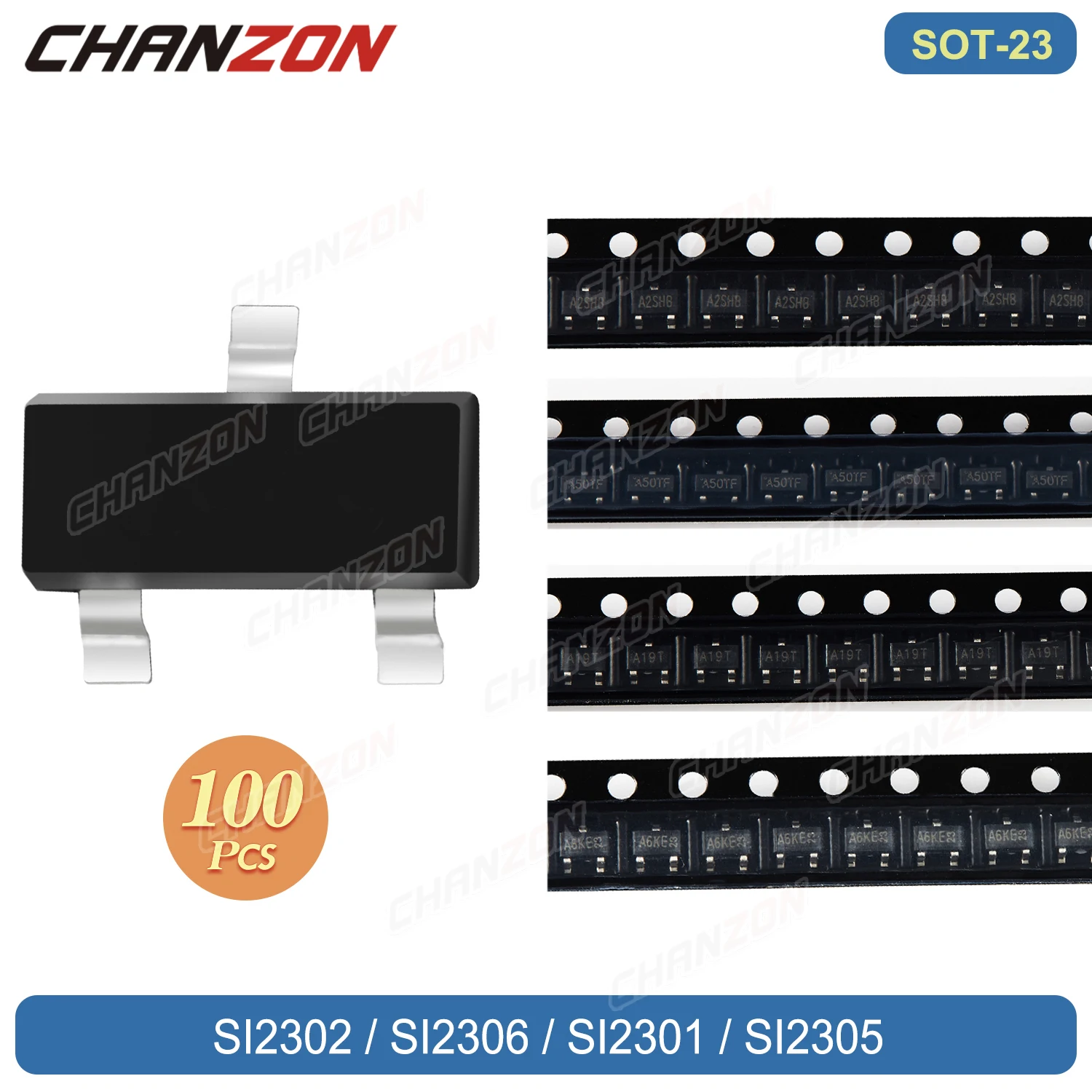 100Pcs Original Si2302 Si2306 Si2301 Si2305 N-Kanal Mosfet Verbesserung Modus Bereich-Wirkung Sot-23 Transistor integrierte Schaltung – Detail 1