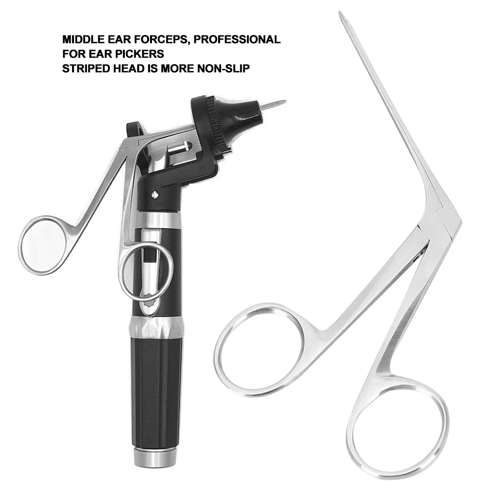 Pinza Auricolare Professionale In Acciaio Inossidabile Per La Pulizia Dell'Orecchio Pinza Auricolare Per Trattamento Dell'Orecchio Endoscopio Rimozion