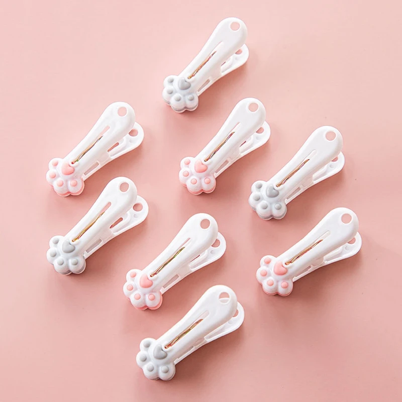 12pcs/set Cat Paw Clothes Pegs Photo Clips Windproof
