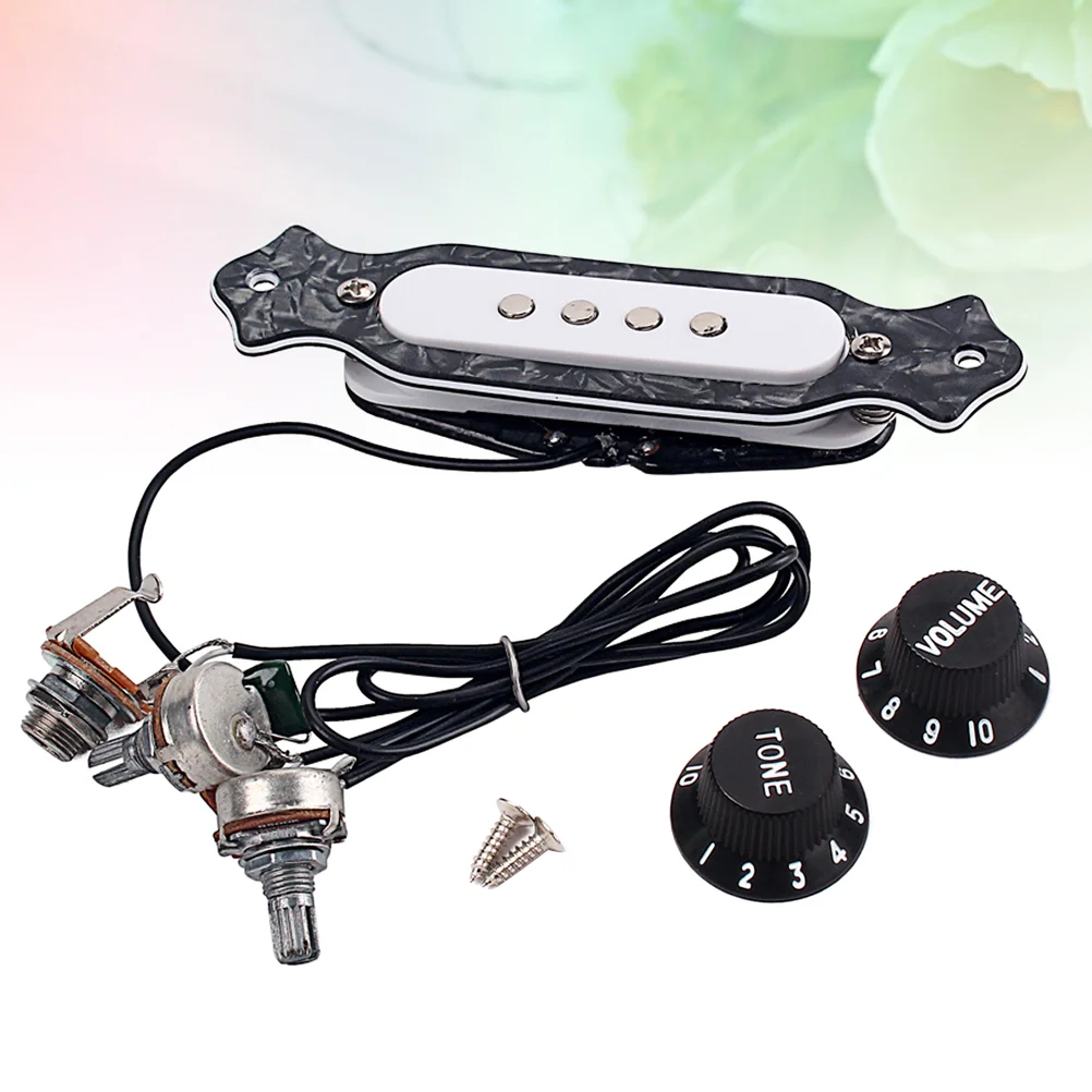 

Soundhole Pickup Pre-wired Magnetic Cigar Box Guitar Parts Soundhole Pickup Guitar Pickup for Bass Musical