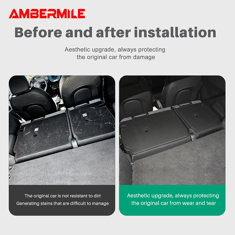 2Pcs PU Leather for Mini Electric Cooper E SE J01 EV 2025 Car Seat Anti Kick Pad Rear Protective Seat Back Anti Dirt Mat