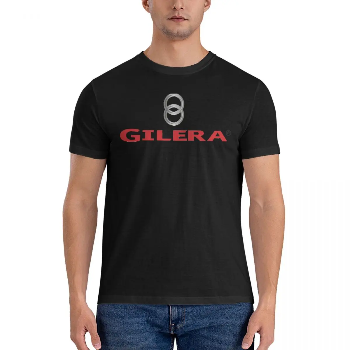 

Logo T Shirt Men 100% Cotton Hipster T-Shirts Crew Neck Gilera Moto Tee Shirt Short Sleeve Clothing 4XL 5XL 6XL