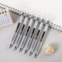 3 Pens 20 Refills Retractable Gel Pens Set 0.5mm ST Tip Quick-Drying Black Red Blue Soft Grip Transparent Design Smooth Writing 3
