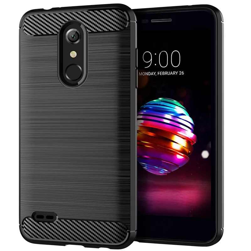 매트 실리콘 케이스 LG K10 알파 2018 k10 K10 + 2018 충격 방지 탄소 섬유 케이스, lg k11 LG k11 플러스 소프트 백 커버