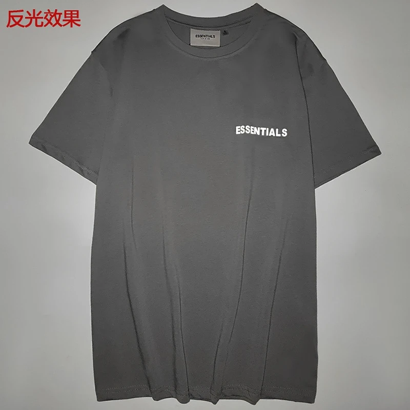 

ESSENTIALS T-shirts Men's Women's Summer Fashion Reflective Letters Printing Oversized Short Sleeve Hight Street Hip-hop Casual