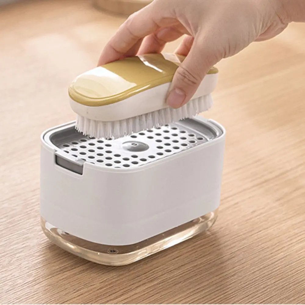 

1Pc Kitchen Soap Pump Dispenser Portable Double Layer Detergent Dispenser Cleaning Liquid Box Home Kitchen Dish Washing Tool