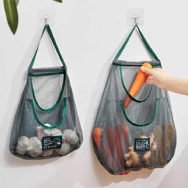 Reusable Hanging Mesh Storage Bags 1