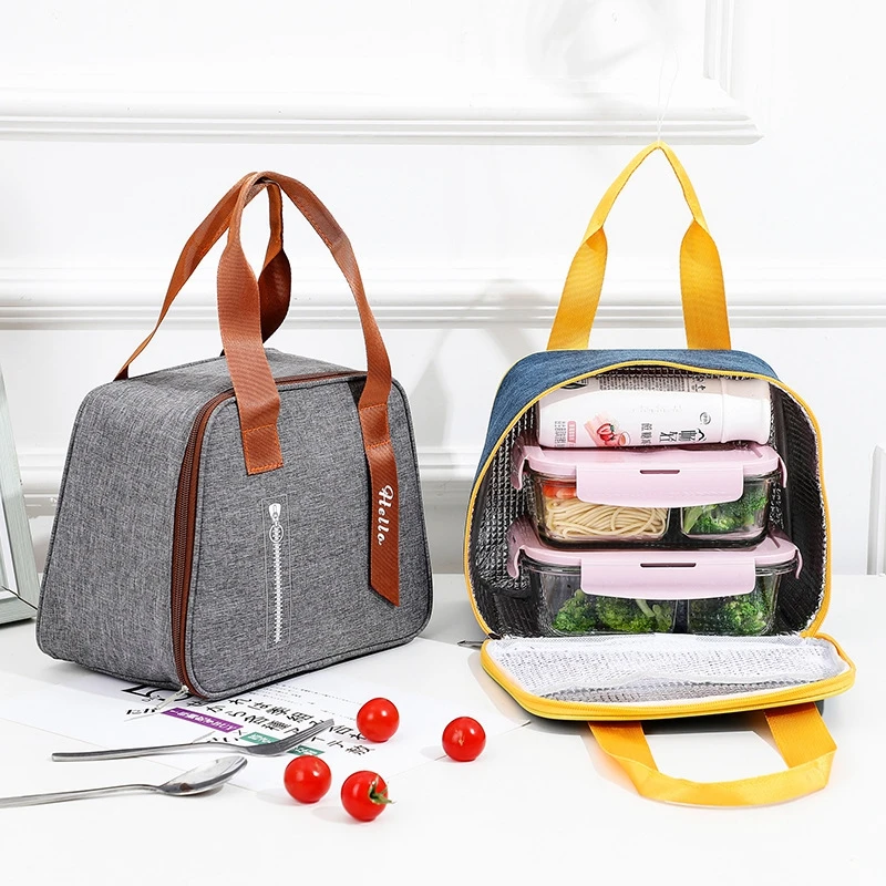 BYMONDY Children School Thermal Lunch Bag Aluminum Foil Picnic Insulation Lunch Boxes for Women Work Food Bags Kids Portable Box