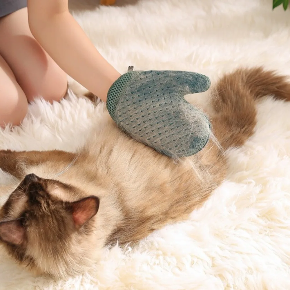 Newly Upgraded Double-sided Pet Grooming Gloves Massage Bath Comb - PeticaDeals
