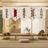 Chinese Style Triangular Flag New Year Hanging Door Decor Short Curtain 3