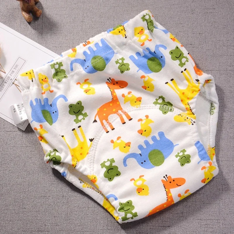Fraldas impermeáveis reutilizáveis para o bebê, pano respirável shorts de treinamento, roupa interior, calças de pano fralda, 6 camadas, novo, 2024
