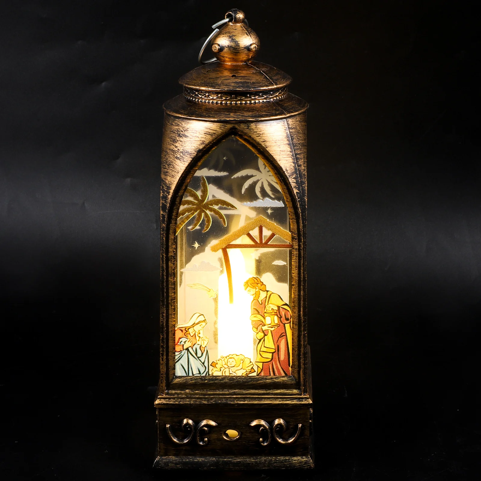 

Dining Room Table Decor Christmas Lights Xmas Lantern Desktop LED Decoration Decorate Decorative Lamp