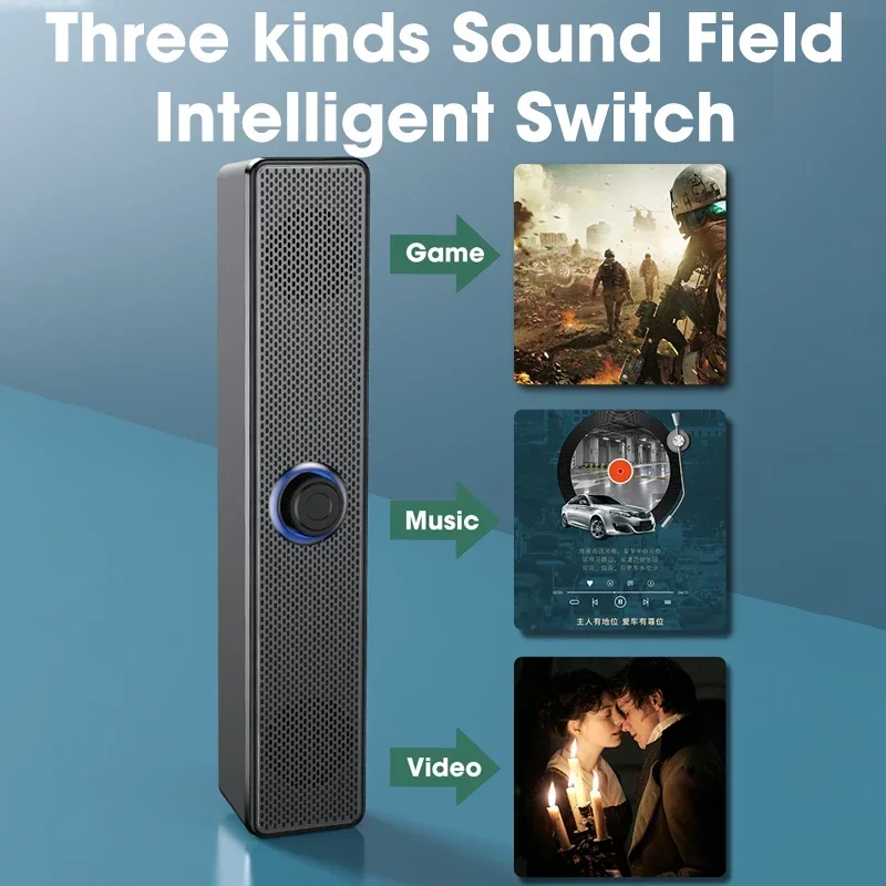 Computer Speakers Bluetooth 4D Surround Speaker Home Theater Sound System Computer Soundbar For TV Subwoofer Wired Stereo Strong Bass