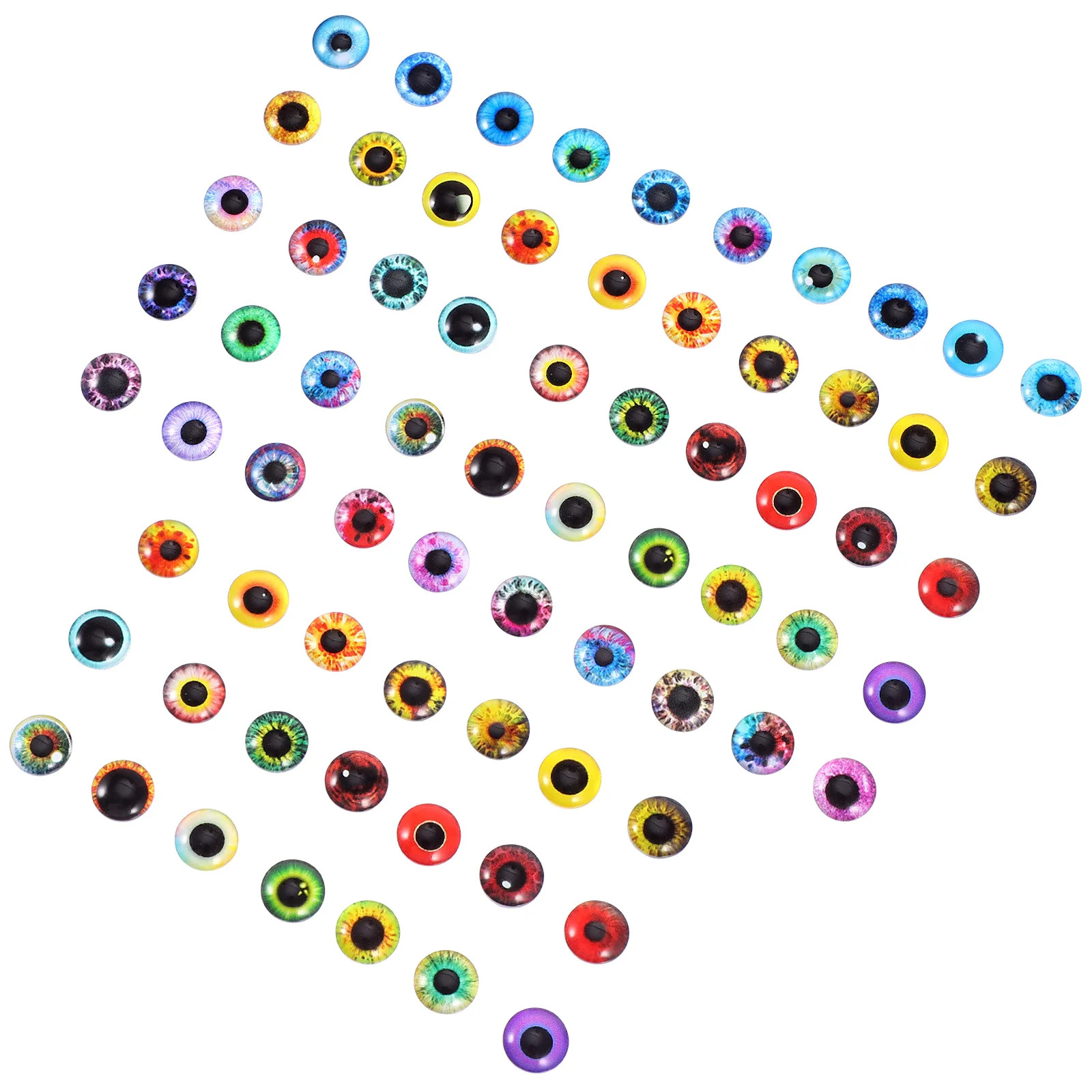 

100 Pcs Eyeball Patches DIY Making Eyeball Patches Decorative Glass Patches