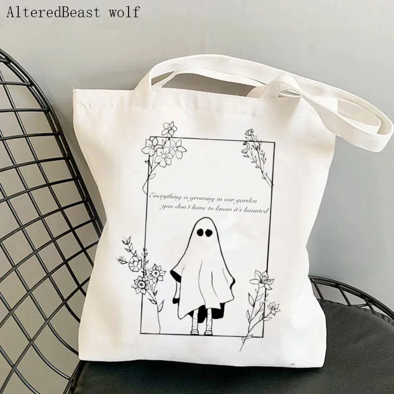 Women Shopper bag No Mourners No Funerals Printed Bag Harajuku Shopping Canvas Shopper Bag girl handbag Tote Shoulder Lady Bag
