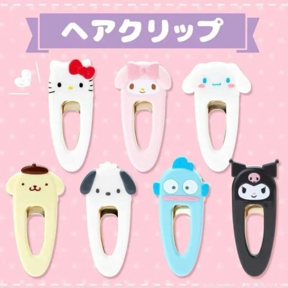 

Kawaii Sanrio Cartoon My Melody Kuromi Children Girl Hairpin Clip Super Cute Anime Cinnamoroll Hair Accessories Gifts for Kids
