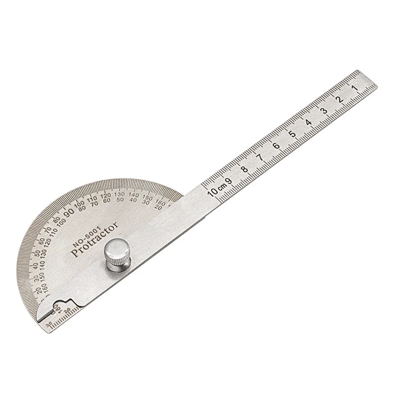 Dodosee Stainless Steel Goniometer Metal Protractor Ruler Multi Angle Measuring Ruler Carpentry Tool Angle Meter Finder