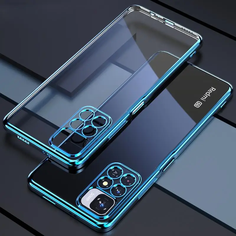 thumbnail image 1 of Funda de silicona transparente para móvil, carcasa de lujo para Xiaomi Redmi Note 11 Pro Plus 5g Note11 11pro 4g 10 S 9 8, Note 10 10pro, 1 of 4