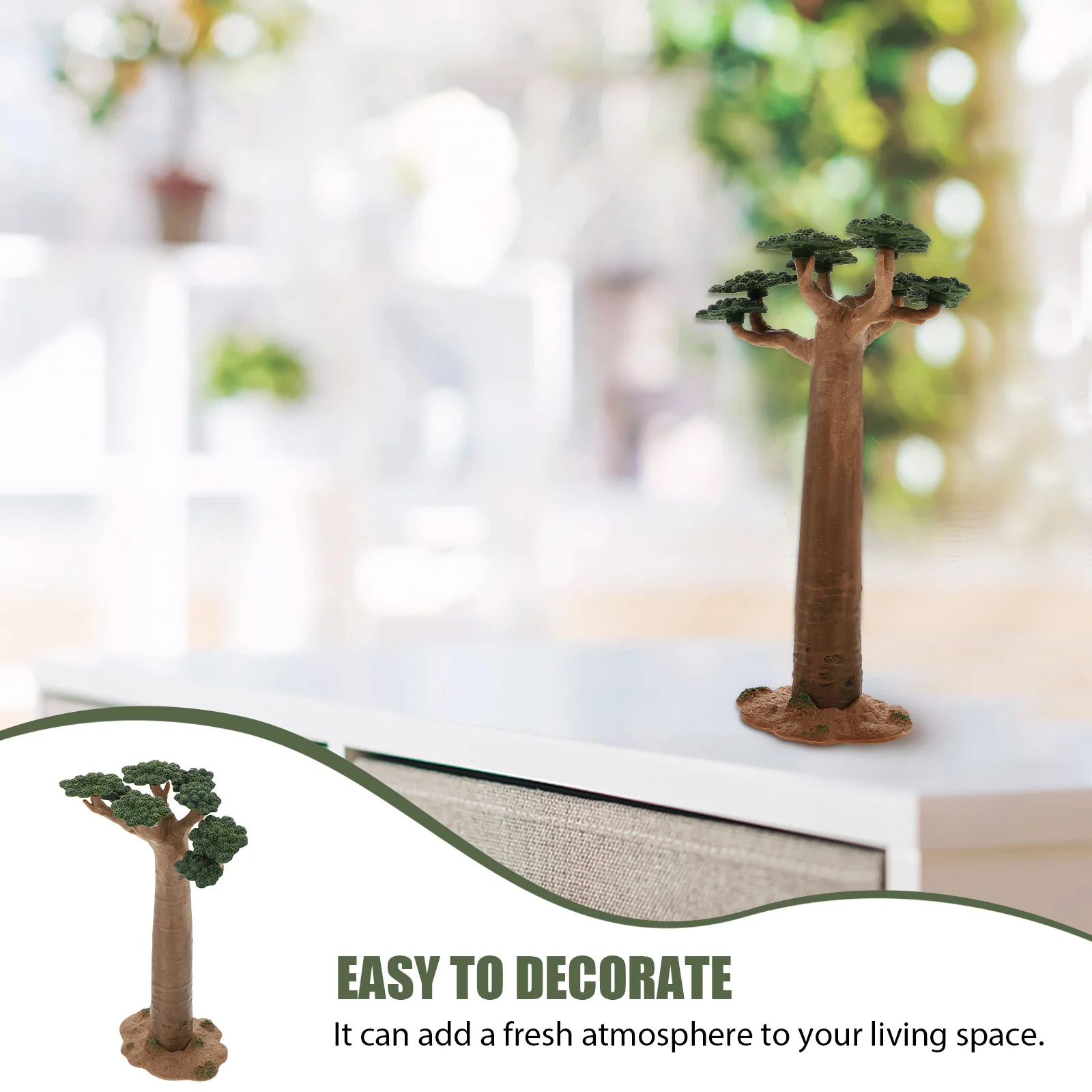 

1pc Delicate Mini Tree Model Lifelike Plant Model Micro Landscape Accessory