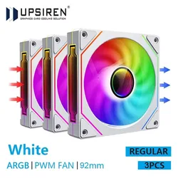 Enhanced ARGB 92mm Quiet Cooling Fan with PWM Control - High Airflow 40CFM, 800 - 2500RPM (Other)