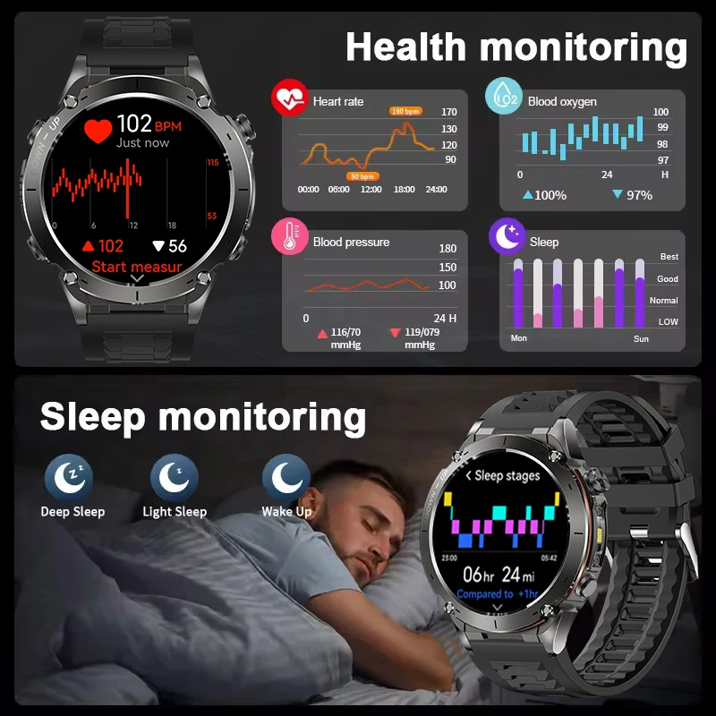 2025 New TRex 3 GPS Smart Watches 10ATM Waterproof Built-in Dual-band GNSS Compass Military Sports Bracelet Men For Xiaomi IOS 6