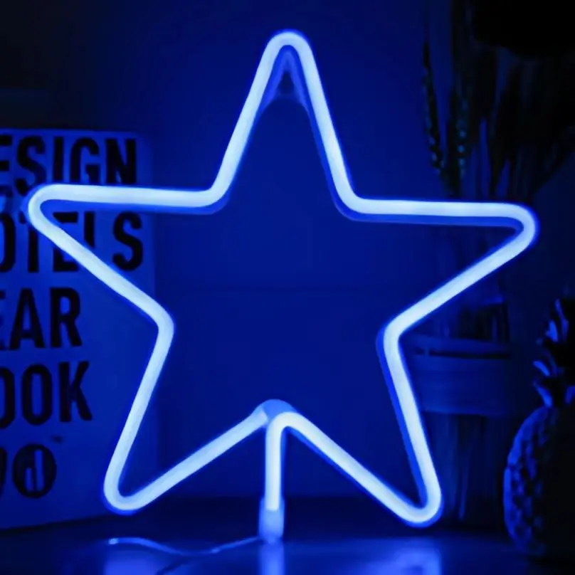 1pc, cool neon light battery/USB power supply, game room bedroom party, wedding girl boy room decoration light, birthday gift 6
