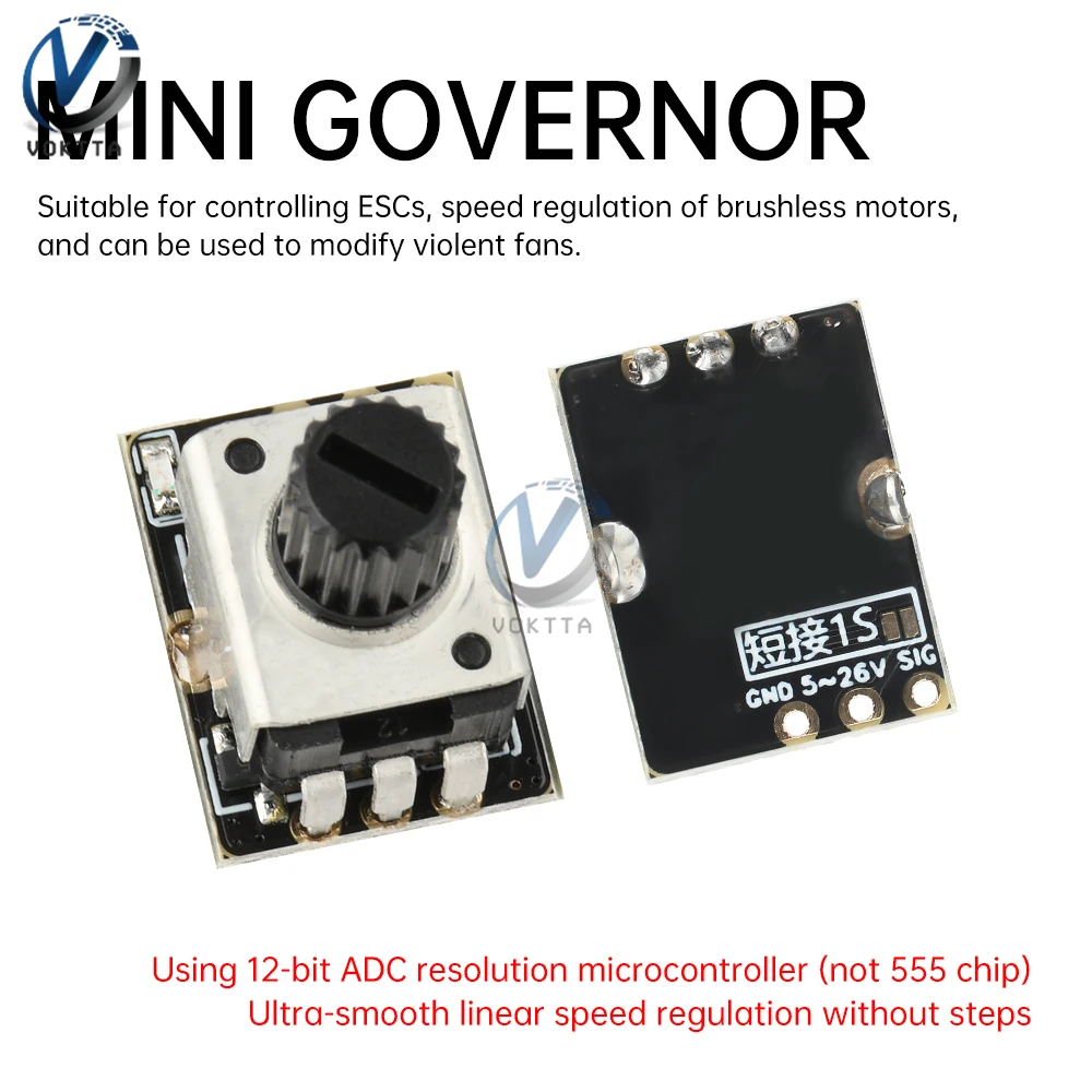 DC 2.6-26V Brushless Motor Speed Controller 5V 6V 12V 24V Mini ESC Tester DIY Brushless Fan Simple Aeromodel Motor PWM Governor