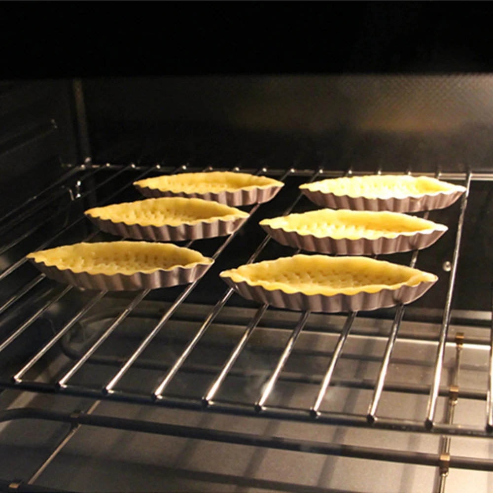 Description Picture 6 of item5/10/15pcs Mini Cake Tart Mold Aluminum Boat Shape Mousse Dessert Cupcake Pudding Mould for Kitchen Pastry Baking Accessories