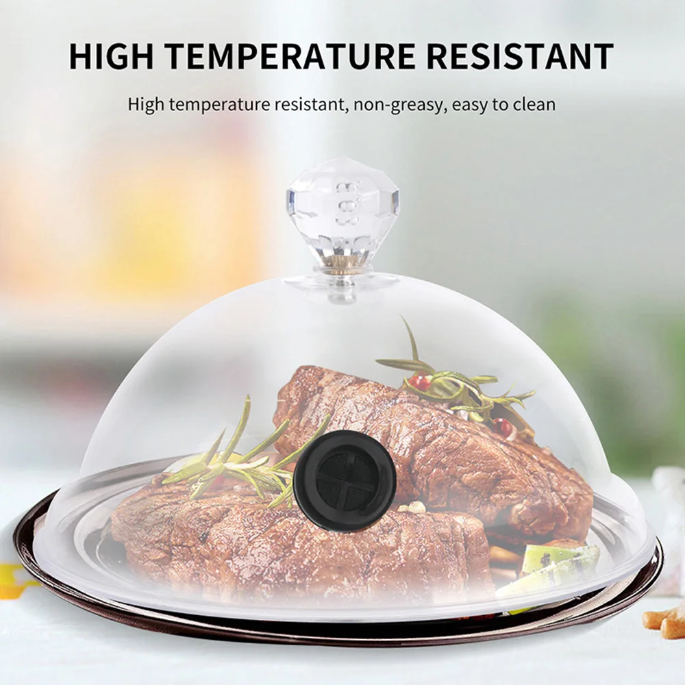 Home Smoking Dome Cover Kitchen Cooking Smoke Hood Acrylic Smoke Infuser Cloche Lid for Smoker Sprayer Plates Bowls