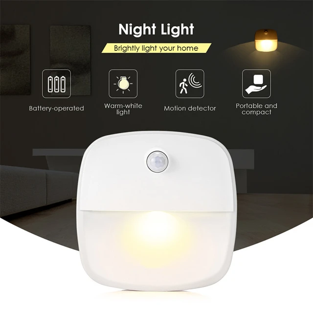 Smart Light Motion Sensor Night Lights  Lamp Battery Motion Sensor - Led  Night Light - Aliexpress