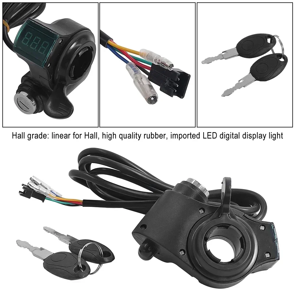 Description Picture 6 of itemLCD Display Switch Power With Key Lock For Electric Scooter Throttle Electric Bicycle Thumb Throttle Voltmeter Digital Voltage
