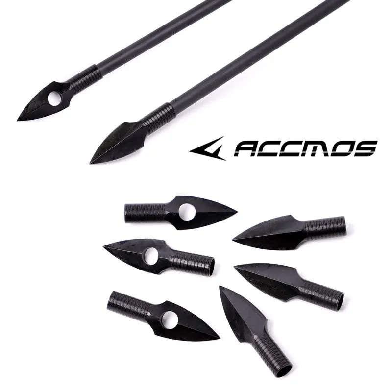 Arrowheads Tips for DIY Wooden Archery Arrow Longbow Arrows 6/12/24pcs 185 230 grain ID8mm