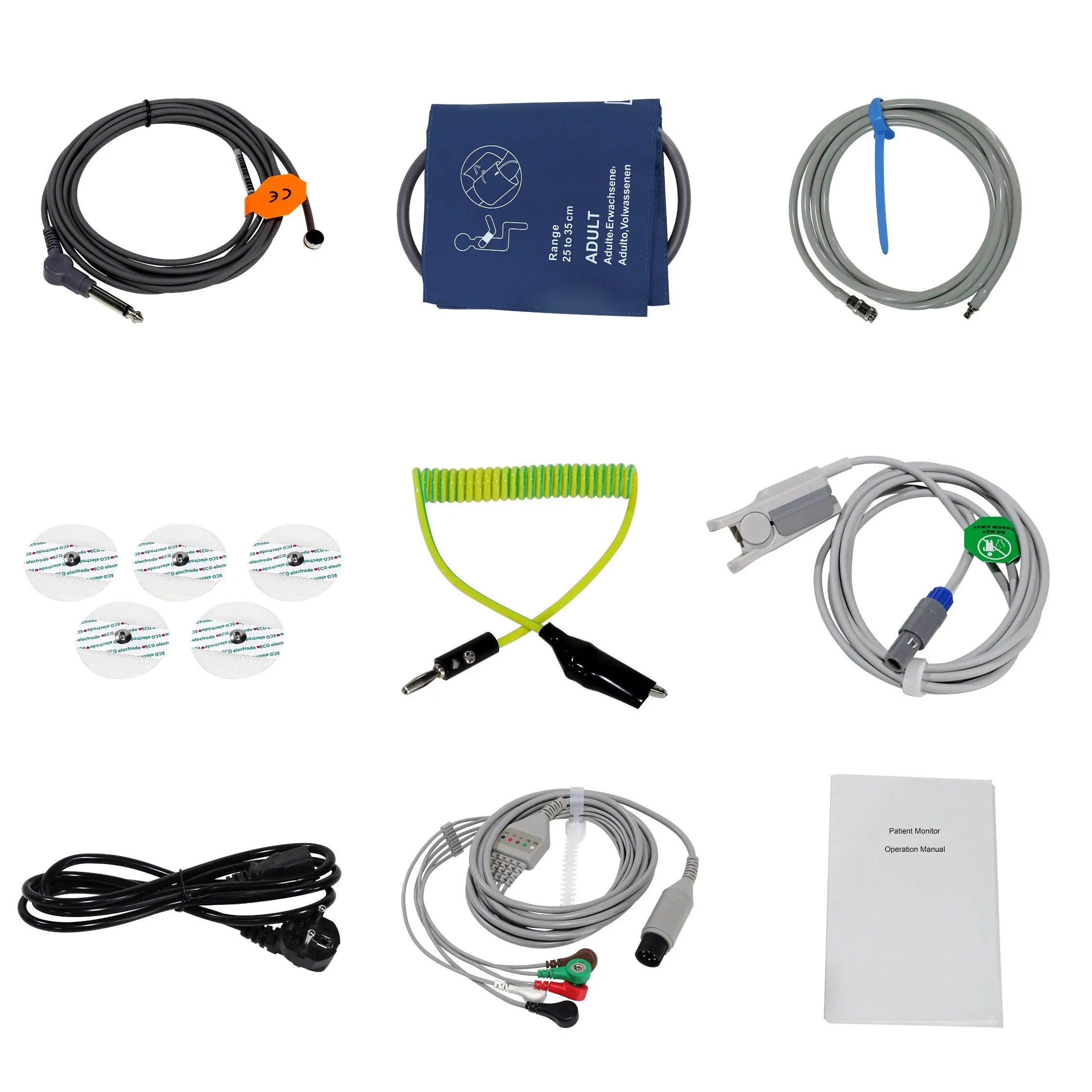 ETCO2 ICU Bedside Human Animal 8 Inche Six Parameter Patient Monitor