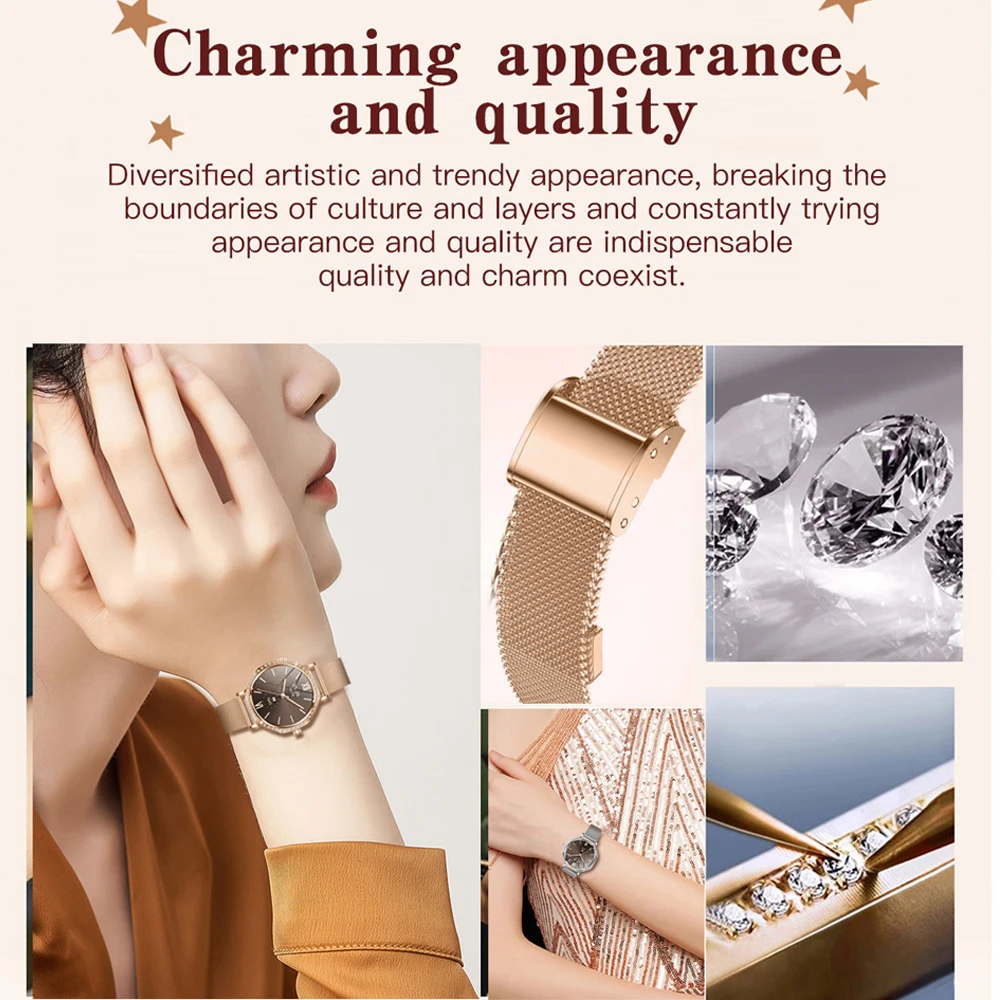 2025New 1.32" Ultra-thin AMOLED Screen Smart Watch Women Bluetooth Call Clock Health Monitor IP68 Waterproof Luxury Smartwatch