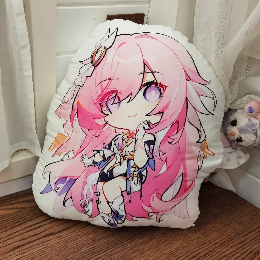 

Game Honkai Impact 3 Elysia Cute Plush Stuffed Dolls Cartoon Throw Pillow Sofa Back Cushion Cartoon Toys Anime Gifts