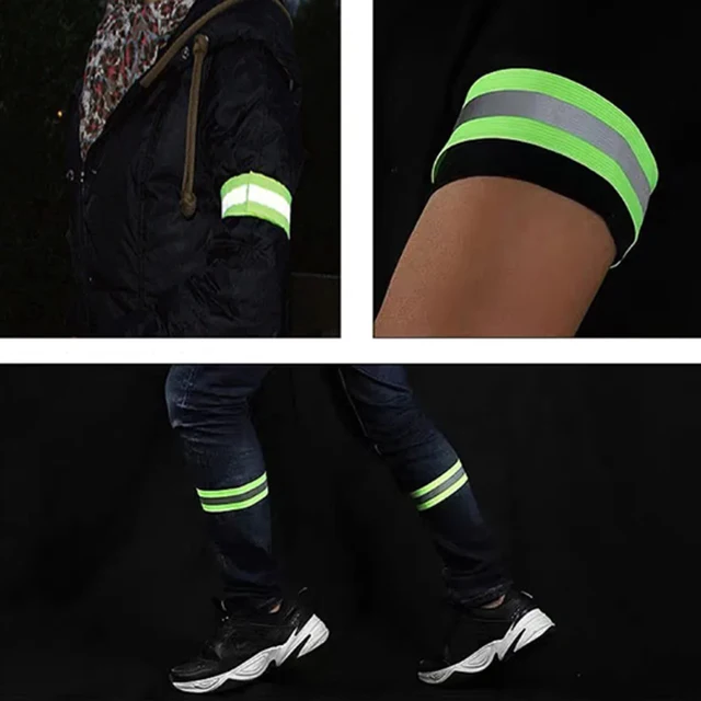 Reflective Bands For Wrist Arm Ankle Leg High Visibility Reflect Straps For Night Walking Cycling Running Safety Reflector Tape 4