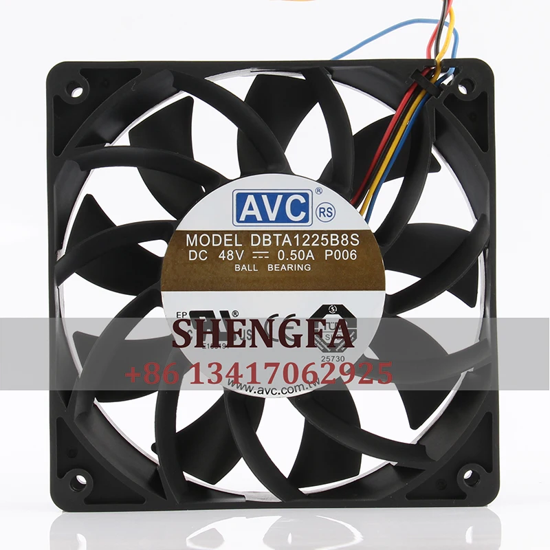 

DBTA1225B8S Case Cooling Fan DC24V 0.55A 120x120x25mm 12CM 12025 3-wire with Large Air Volume Dual Ball Industrial Exhaust