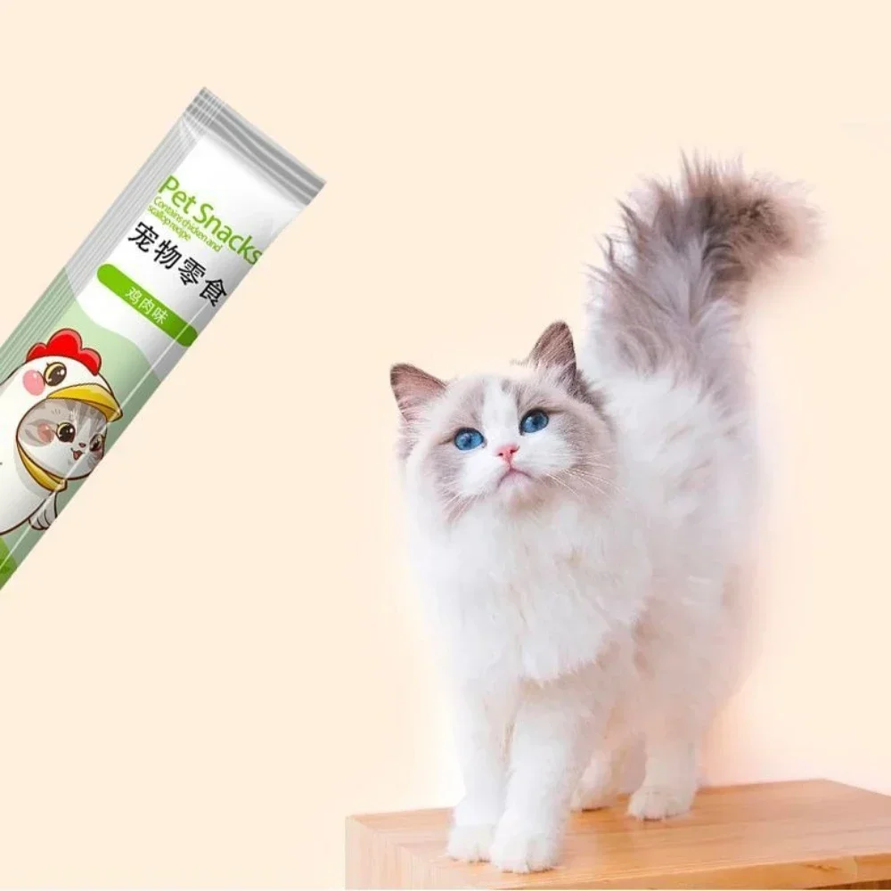 Pet Pussy Pet Snacks Cat Strips Nutrition Cream Food Fish Dried Cod Tuna Fattening Baby Cat Canned Adult