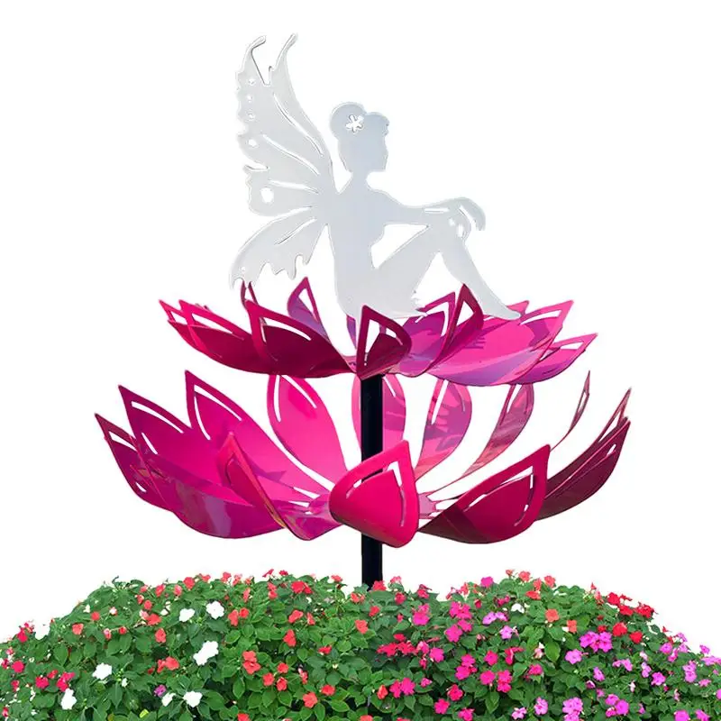 

Wind Spinners Outdoor Elf Fairy Yard Wind Spinners Garden Decoration Versatile Garden Art Ornament Metal Outdoor Windmill for