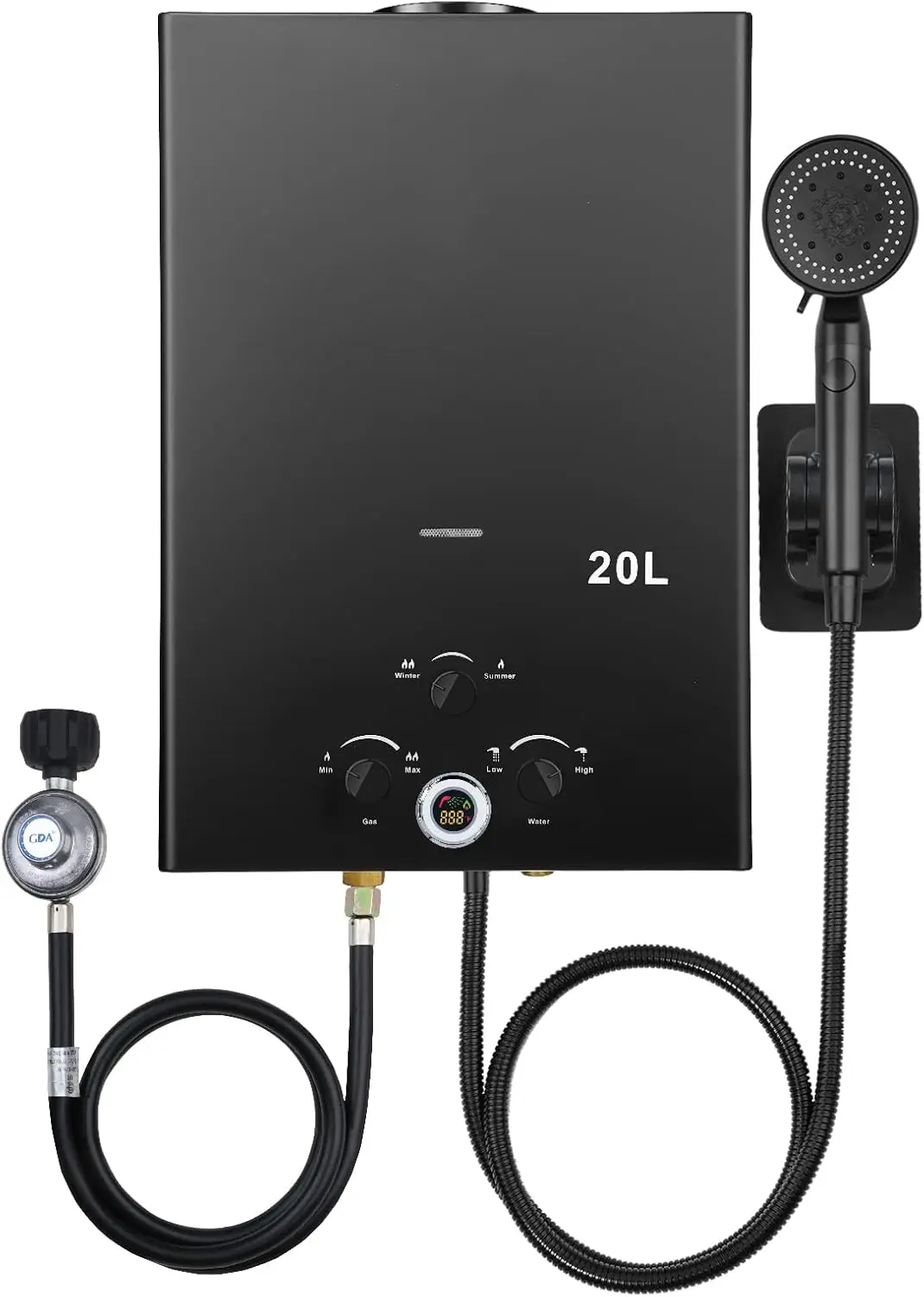 Tankless Water Heater 5.26GPM 20L Outdoor Portable GasHot Water Heater Instant Propane with Digital Display