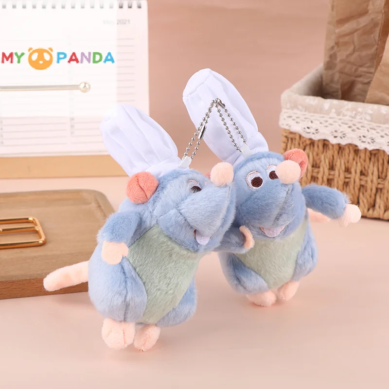 

Cute Ratatouille Pendant Plush Toy Doll Keychain Mouse Chef Plush Stuffed Dolls Keyring Backpack Charms Girl Bag Car Decor Gifts