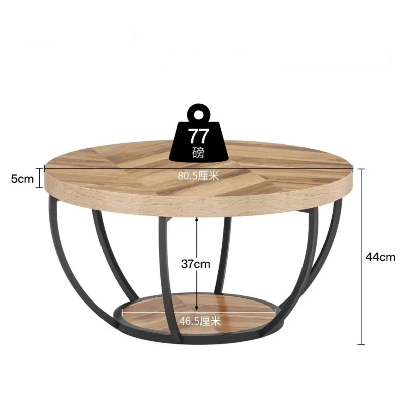 Mini Round Coffee Table Homestay Hotel Light Luxury Mini Apartment Sofa Tea Table 커피 테이블