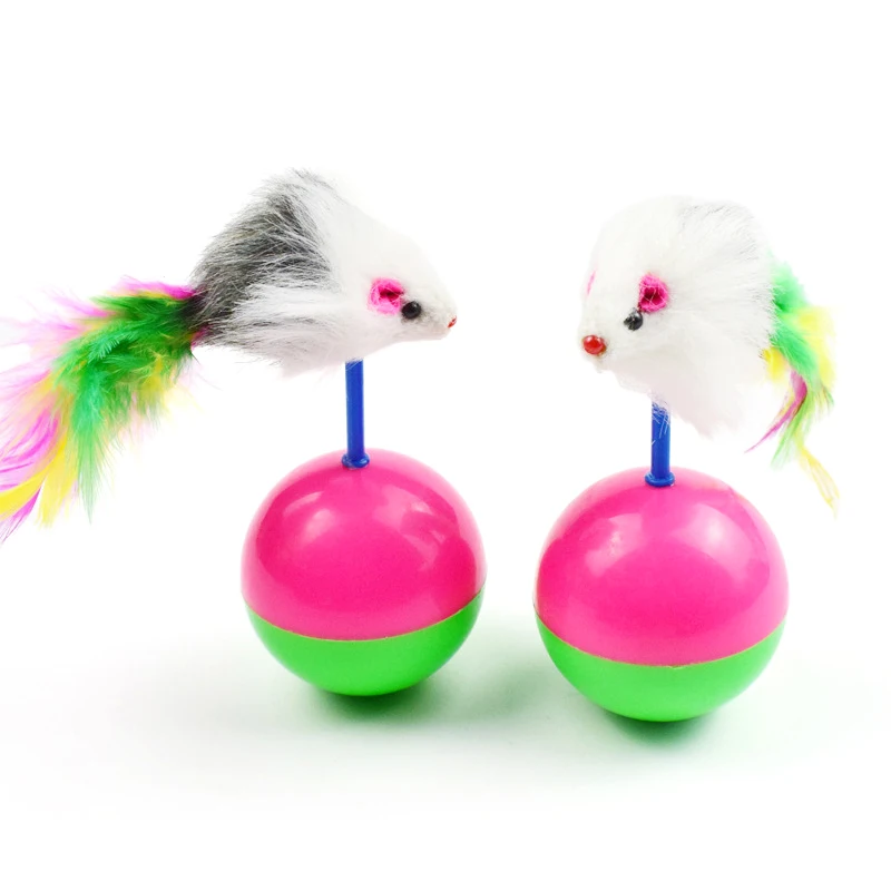 

Игрушки для кошек в форме мыши, Интерактивная игрушка Roly-Poly, забавные игрушки для домашних животных, интеллектуальные упражнения для котят, палочка для кошек, перьевые шарики, товары для домашних животных